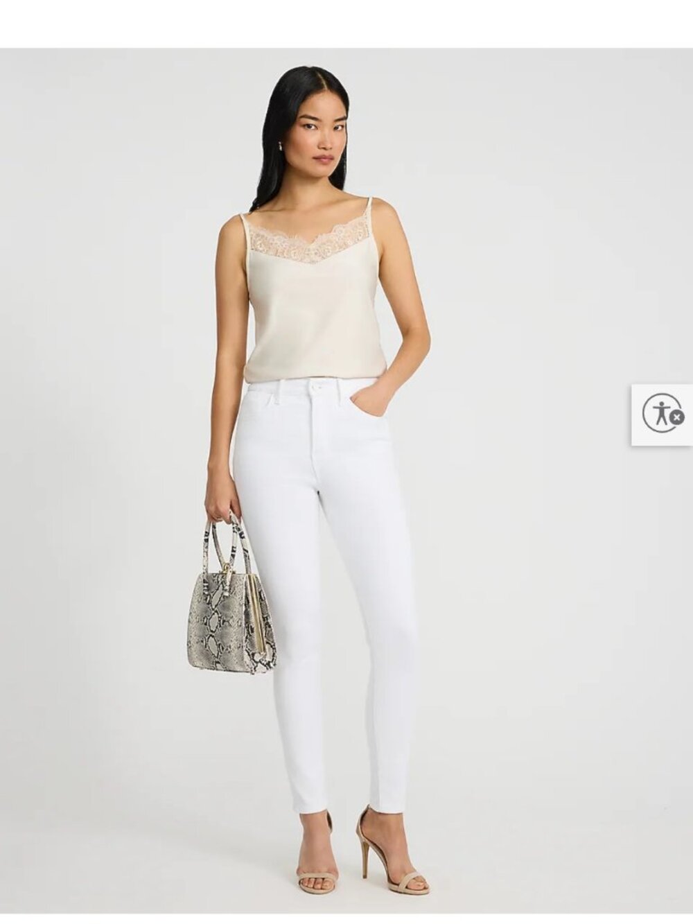 NWT Express Skinny Mid Rise White Jeans (8S)